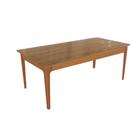 Mesa Multiuso Cozinha Mira Madeira Maciça c/ Tampo Madeirado c/ Vidro 200x100cm Carvalho/Nogueira/Vidro Nogueira - Kappesberg Mesa Multiuso Cozinha Mira Madeira Maciça c/ Tampo Madeirado c/ Vidro 200x100cm Carvalho/Nogueira/Vidro Nogueira - Kappesberg