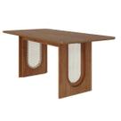 Mesa Multiuso Cozinha Valentina c/ Tampo Madeirado 180x90cm Cinamomo - Cimol