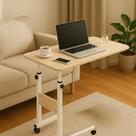 Mesa Multiuso para Notebook com Rodas Altura Ajustável Café Sofá Cama Computador Home Office Estudo