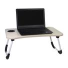 Mesa Multiuso Suporte De Notebook e Tablet Porta Copos Cama Sofa Madeira Bege Mesa Multiuso Suporte De Notebook e Tablet Porta Copos Cama Sofa Madeira Bege