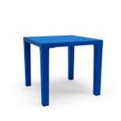 Mesa Niala Quadrada Azul Bic 80cm em Polipropileno Plaxmetal Mesa Niala Quadrada Azul Bic 80cm em Polipropileno Plaxmetal