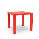 Mesa Niala Quadrada Vermelha 80cm em Polipropileno Plaxmetal Mesa Niala Quadrada Vermelha 80cm em Polipropileno Plaxmetal