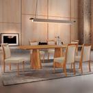 Mesa Noronha 180cm Tampo Laminado Barril Com 6 Cadeiras Munique