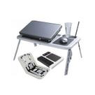 Mesa Notebook Com Cooler Dobrável Suporte Base Mouse Copo Mesa Notebook Com Cooler Dobrável Suporte Base Mouse Copo