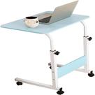 Mesa notebook com rodas azul escrivaninha multiuso ajustável para café sofá cama home office