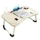 Mesa Notebook Com Usb Ventilador Iluminação Home Office Cama Sofa Dobravel Portatil