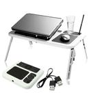Mesa notebook dobravel suporte 2 coolers sensor touch mouse ventilador base refrigerada altura ajustavel sofa cama retra