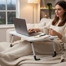 Mesa Notebook Multiuso Sortido com Regulagem Altura e Inclinação Dobrável para Escritório e Estudo Mesa Notebook Multiuso Sortido com Regulagem Altura e Inclinação Dobrável para Escritório e Estudo