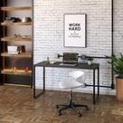 Mesa Office 135X60X75Cm Preto Ônix / Est.Preta Mesa Office 135X60X75Cm Preto Ônix / Est.Preta