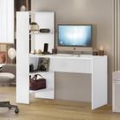 Mesa Office Escrivaninha com Torre e Prateleiras Nt 2105 123,2cm Branco New Mesa Office Escrivaninha com Torre e Prateleiras Nt 2105 123,2cm Branco New