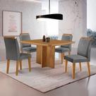 Mesa Olimpia 90 Mdf Com 4 Cadeiras Athenas Linho Grafite Naturalle Mesa Olimpia 90 Mdf Com 4 Cadeiras Athenas Linho Grafite Naturalle