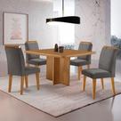 Mesa Olimpia 90 Mdf Com 4 Cadeiras Athenas Veludo Grafite Naturalle Mesa Olimpia 90 Mdf Com 4 Cadeiras Athenas Veludo Grafite Naturalle