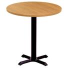 Mesa Ômega Ferro Preto 74 cm (Alt) Base em X Tampo MDP Redondo 80 cm (Larg) x 2,50 cm (Alt) Samba
