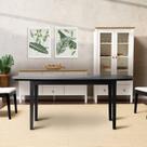 Mesa Oval 6 Lugares 1,6m Tampo Vidro e MDF Tiê CabeCasa MadeiraOriginals