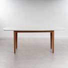 Mesa Oval 6 Lugares 1,8m Tampo MDF Tiê CabeCasa MadeiraOriginals