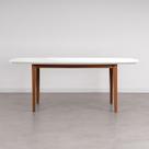 Mesa Oval 6 Lugares 1,8m Tampo Vidro e MDF Tiê CabeCasa MadeiraOriginals Mesa Oval 6 Lugares 1,8m Tampo Vidro e MDF Tiê CabeCasa MadeiraOriginals