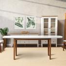 Mesa Oval 8 Lugares 2,0m Tampo Vidro e MDF Tiê CabeCasa MadeiraOriginals Mesa Oval 8 Lugares 2,0m Tampo Vidro e MDF Tiê CabeCasa MadeiraOriginals