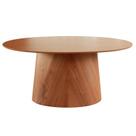 Mesa Oval Design Moderno 160cm X 90cm Base em Madeira Maciça Amanda