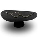 Mesa Oval Organica Em ébano 160x90