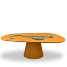 Mesa Oval Organica Em Freijo 120x80cm