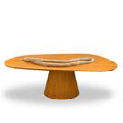 Mesa Oval Organica Em Freijo 140x90