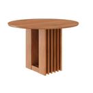 Mesa p/ Cozinha Ariela c/ Tampo Madeirado Redondo 109x109cm Cinamomo - Cimol
