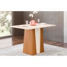 Mesa p/ Cozinha de Sala Jantar Orus c/ Tampo Madeirado 120x80cm Nature/Nature-Off White - Henn