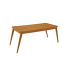 Mesa p/ Cozinha Rufato Havana Madeira c/ Tampo Madeirado Curvo 180cm Naturale