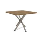 Mesa p/ Cozinha Volga c/ Tampo 90cm Niquel/Nogueira - Kappesberg