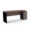 Mesa p/ escritório 4 gavetas pandin pe40 - walnut