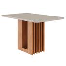 Mesa para 4 Lugares Tampo em MDF e Vidro Temperado 130cm Ariela Cimol Cinamomo/Off White