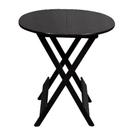 Mesa Para Açaí Dobravel De Madeira 60 Redonda - Preto - Preto