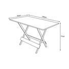 Mesa para Area de Lazer Dobrável de Madeira 1,20x70 - Preto
