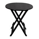 Mesa para Bar e Café Dobrável de Madeira 60 Redonda - Preto