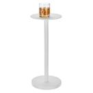 Mesa para bebidas MDesign Glass Top Lade/End - Alta, redonda, branca