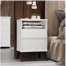 Mesa para Cabeceira com 2 Gaveta e 4 Pés Retrô Paris 67cm X 45cm