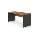 Mesa para Computador 120cm Robusta Tampo 40mm - Escrivaninha de Trabalho e Estudo - Cor Sevilha e Preto - 21469
