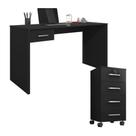 Mesa Para Computador Com Gaveta E Gaveteiro Gávea Com Chave 4 Gavetas Preto Fosco - Móveis Leão Mesa Para Computador Com Gaveta E Gaveteiro Gávea Com Chave 4 Gavetas Preto Fosco - Móveis Leão