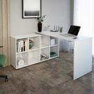 Mesa Para Computador de Canto Artany com 8 Nichos Nero