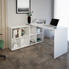 Mesa Para Computador de Canto Artany com 8 Nichos Nero