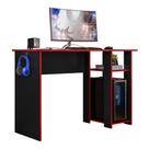 Mesa Para Computador DMX-500 108cm PC Gamer Setup Preto Vermelho - Abmaza