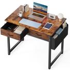 Mesa para computador DUMOS 81 cm marrom rústico com armazenamento Mesa para computador DUMOS 81 cm marrom rústico com armazenamento