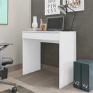Mesa Para Computador Escrivaninha 1 Gaveta 80 Cm Alexia Branco Reajl Moveis Branco