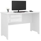 Mesa Para Computador Escrivaninha 2 Gavetas Alemanha Branco - Rv Móveis