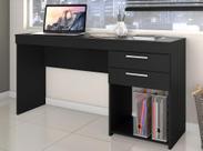 Mesa Para Computador Escrivaninha Home Office Estudos 2 Gavetas 1 Nicho Escritório Quarto Preta