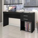 Mesa para Computador Escrivaninha Notável Office Preta 121cm com 2 Gavetas e Nicho
