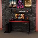 Mesa para Computador Gamer 120cm Preto E Vermelho