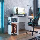 Mesa Para Computador Gamer 3875 Ambiente Branco Brilho - Qmovi