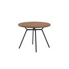 Mesa para Cozinha 1588 Aço c/Tampo Madeirado 100cm Freijo c/ Preto - Carraro