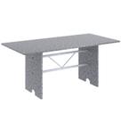 Mesa para Cozinha 180x75cm Tampo Granito Cinza/Martelado Pérola/Ocre Mesa para Cozinha 180x75cm Tampo Granito Cinza/Martelado Pérola/Ocre